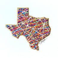 State of Texas on Canvas Panel