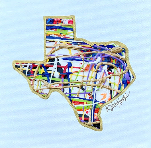 State of Texas in White Mini