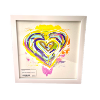 Heart on Fire White Frame