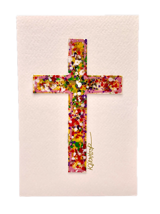 Handpainted Cross on Paper