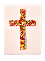 Handpainted Cross Blank Note Card