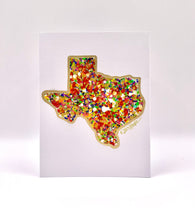 Texas Handpainted Tri-Fold Blank Note Card