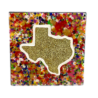 Texas Red Square Magnet