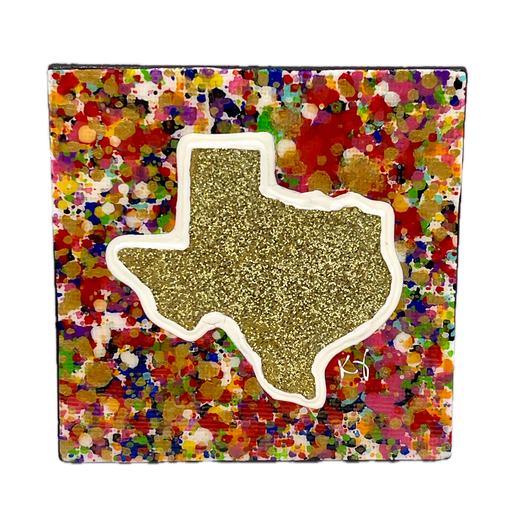 Texas Red Square Magnet