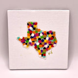 Texas Dots Square Magnet