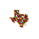 Texas Dots Round Magnet