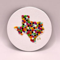 Texas Dots Round Magnet