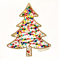 Christmas Tree Splatter in Pink Mini