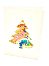 Handpainted Mini Christmas Tree Blank Note Card