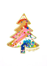 Handpainted Mini Christmas Tree Blank Note Card