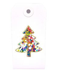 Handpainted Christmas Tree Gift Tags Pkg. of 3