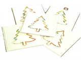 Handpainted Tree Outline Blank Note Cards Pkg. of 2