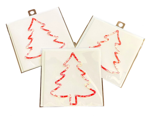 Large Handpainted Peppermint Tree Blank Note Card