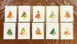 Handpainted Mini Christmas Tree Blank Note Card