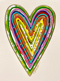 Green Heart on Paper