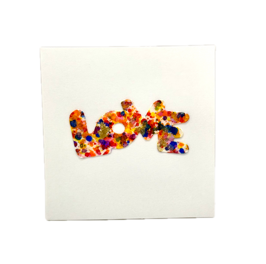 LOVE Splatter Blank Note Card